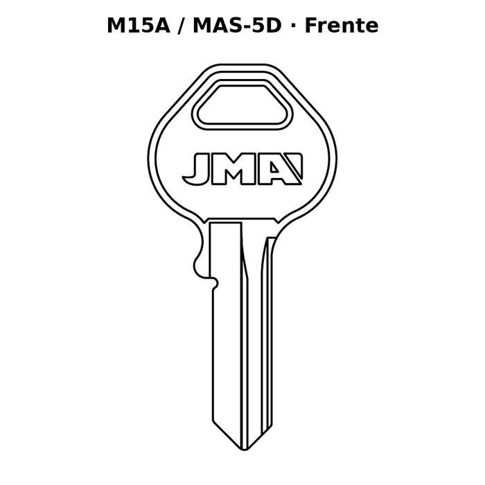 Llave en blanco M15A / MAS-5D - frente