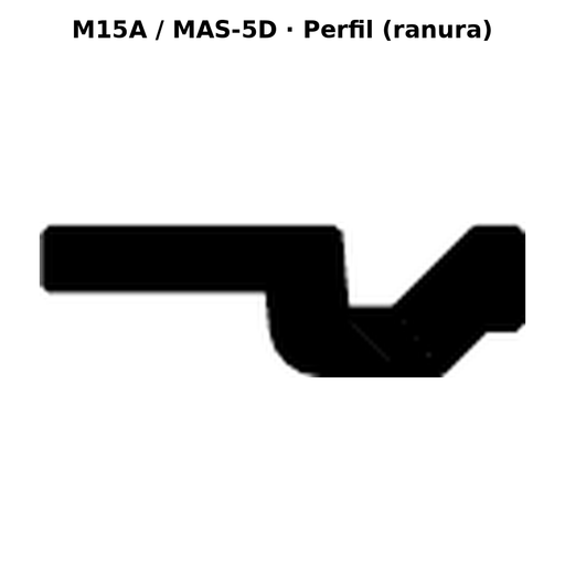 Llave en blanco M15A / MAS-5D - perfil (ranura)