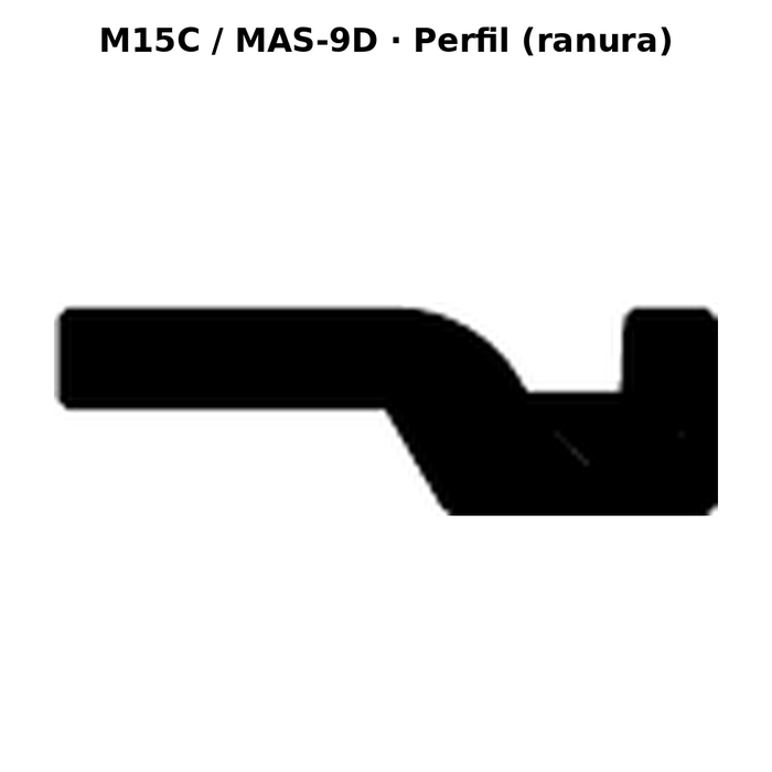Llave en blanco M15C / MAS-9D - perfil (ranura)
