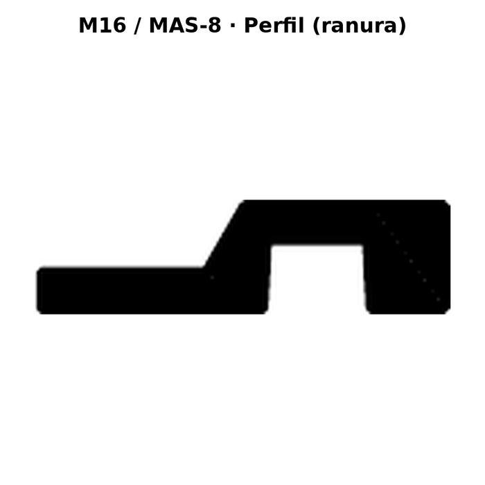 Llave en blanco M16 / MAS-8 - perfil (ranura)