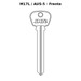 Llave en blanco M17L / AUS-5 - frente