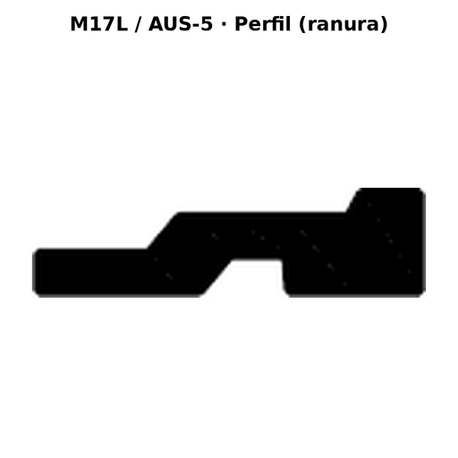 Llave en blanco M17L / AUS-5 - perfil (ranura)