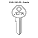 Llave en blanco M18 / MAS-3D - frente