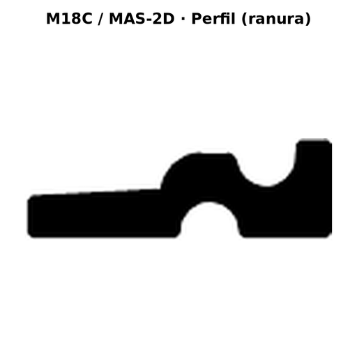 Llave en blanco M18C / MAS-2D - perfil (ranura)