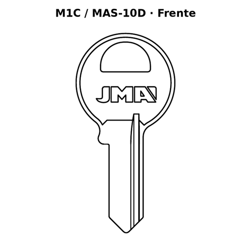 Llave en blanco M1C / MAS-10D - frente
