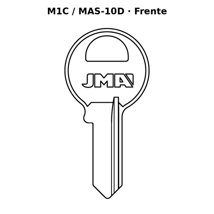 Llave en blanco M1C / MAS-10D - frente