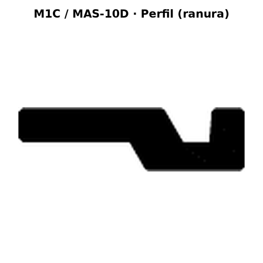 Llave en blanco M1C / MAS-10D - perfil (ranura)
