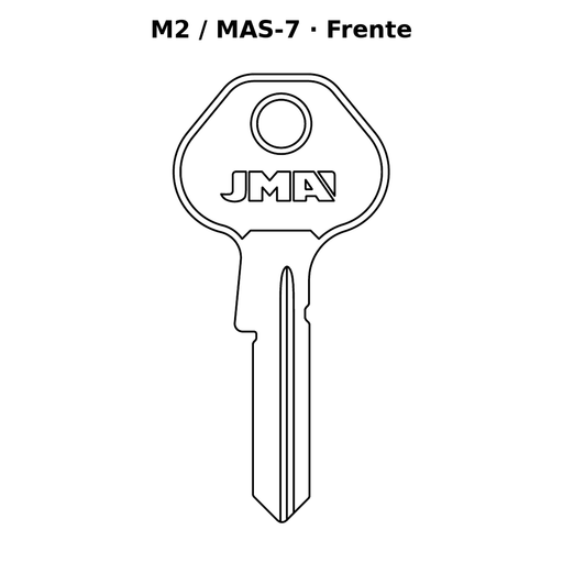 Llave en blanco M2 / MAS-7 - frente