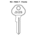 Llave en blanco M2 / MAS-7 - frente