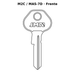 Llave en blanco M2C / MAS-7D - frente