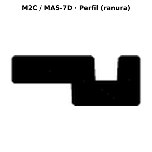 Llave en blanco M2C / MAS-7D - perfil (ranura)