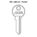 Llave en blanco M6 / ABU-4I - frente