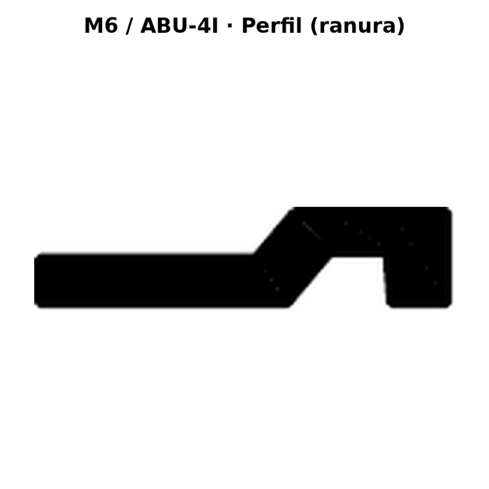 Llave en blanco M6 / ABU-4I - perfil (ranura)