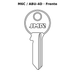 Llave en blanco M6C / ABU-4D - frente