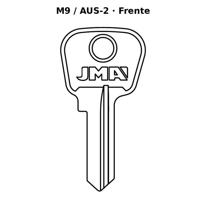 Llave en blanco M9 / AUS-2 - frente