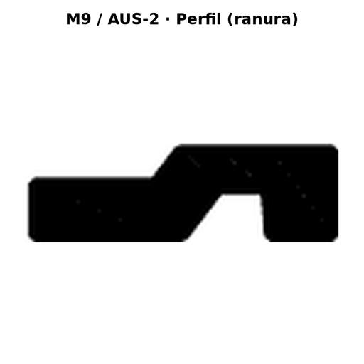 Llave en blanco M9 / AUS-2 - perfil (ranura)