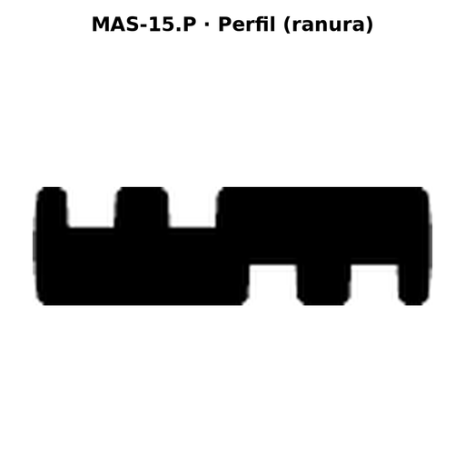 Llave en blanco MAS-15.P - perfil (ranura)