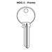 Llave en blanco MGG-1 - frente