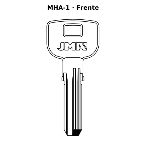 Llave en blanco MHA-1 - frente