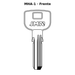 Llave en blanco MHA-1 - frente