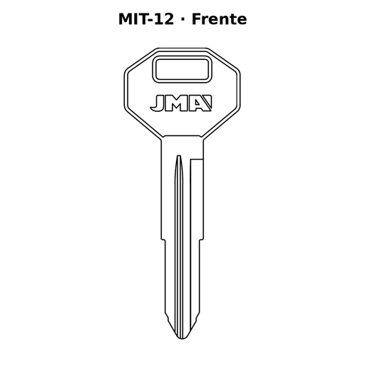 Llave en blanco MIT-12 - frente