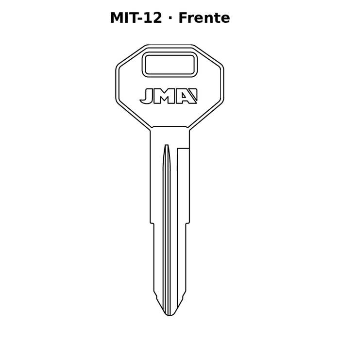 Llave en blanco MIT-12 - frente