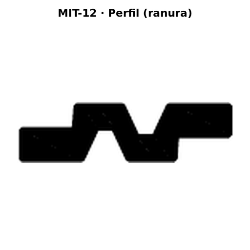 Llave en blanco MIT-12 - perfil (ranura)