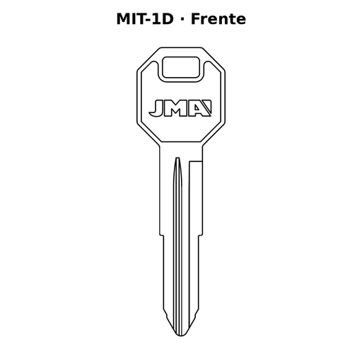 Llave en blanco MIT-1D - frente
