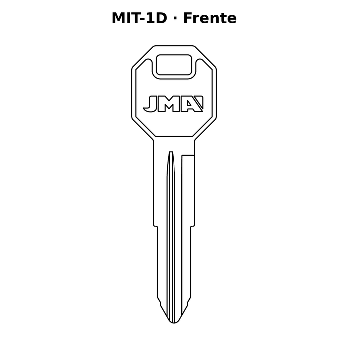 Llave en blanco MIT-1D - frente