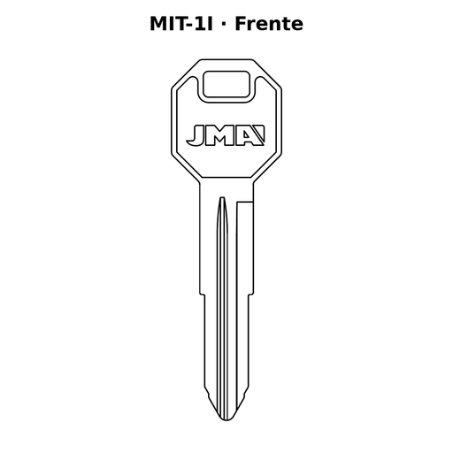 Llave en blanco MIT-1I - frente