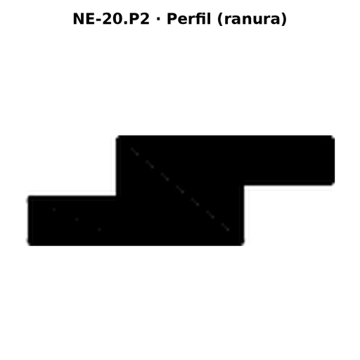 Llave en blanco NE-20.P2 - perfil (ranura)