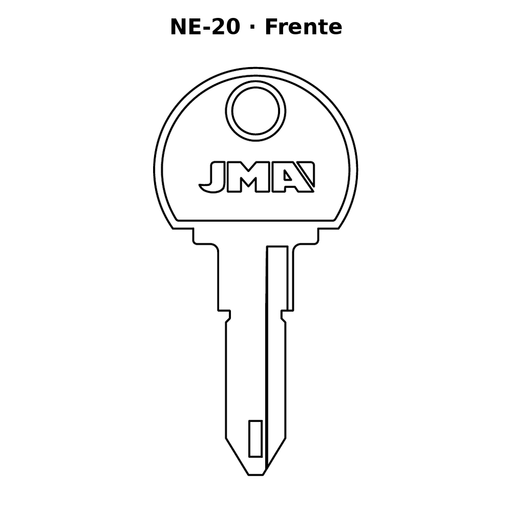 Llave en blanco NE-20 - frente