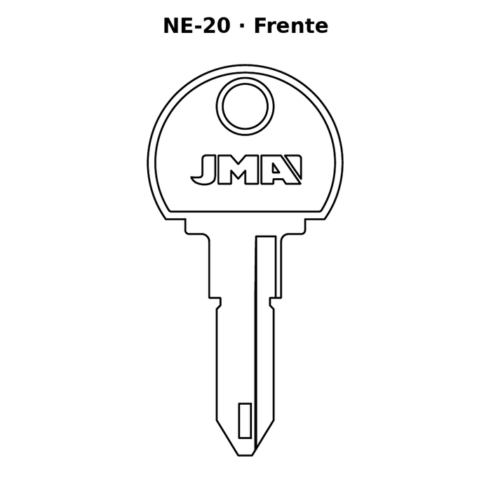 Llave en blanco NE-20 - frente