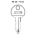 Llave en blanco NE-20 - frente