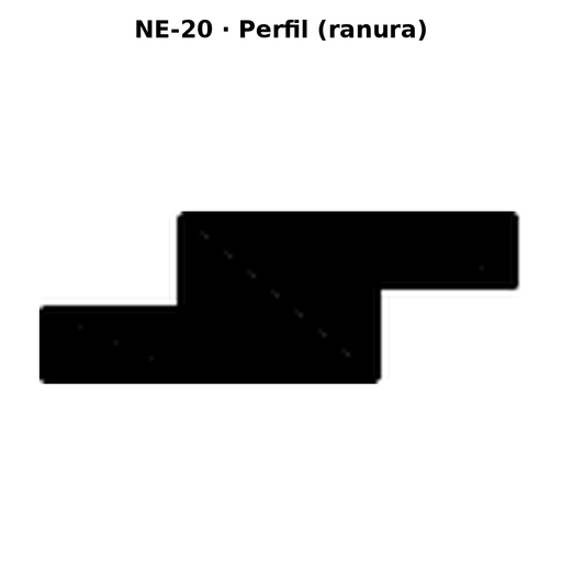 Llave en blanco NE-20 - perfil (ranura)