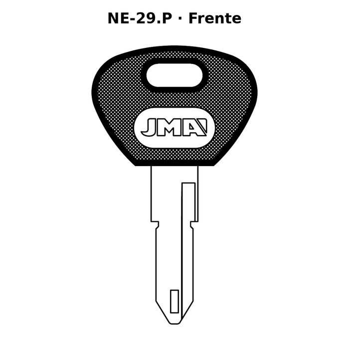 Llave en blanco NE-29.P - frente