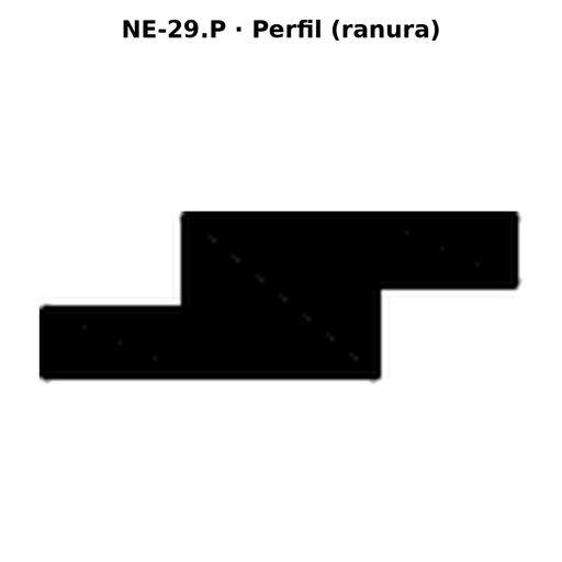 Llave en blanco NE-29.P - perfil (ranura)