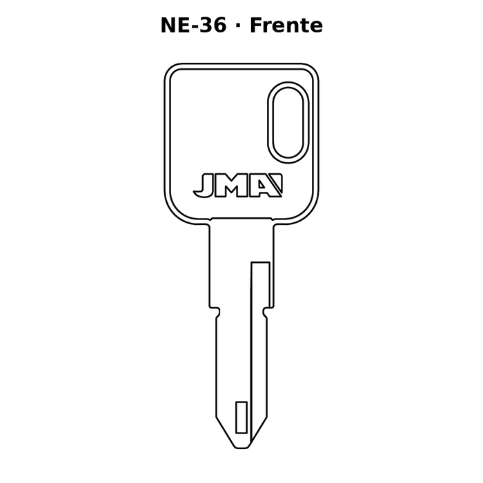 Llave en blanco NE-36 - frente