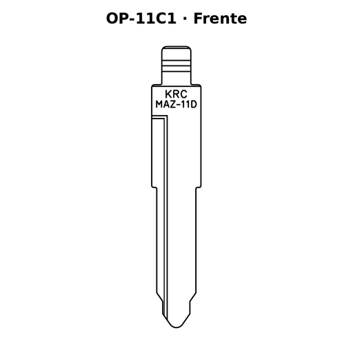 Llave en blanco OP-11C1 - frente