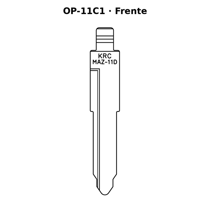 Llave en blanco OP-11C1 - frente