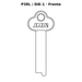 Llave en blanco P38L / DIE-1 - frente