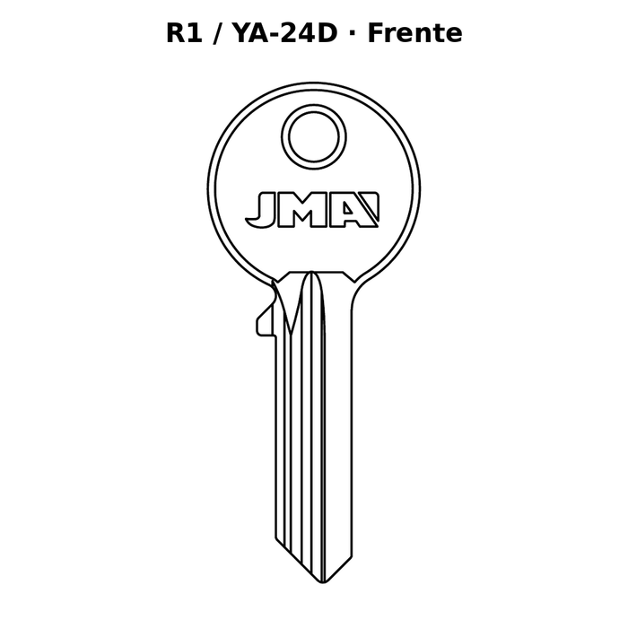 Llave en blanco R1 / YA-24D - frente