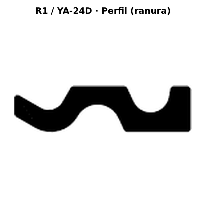 Llave en blanco R1 / YA-24D - perfil (ranura)