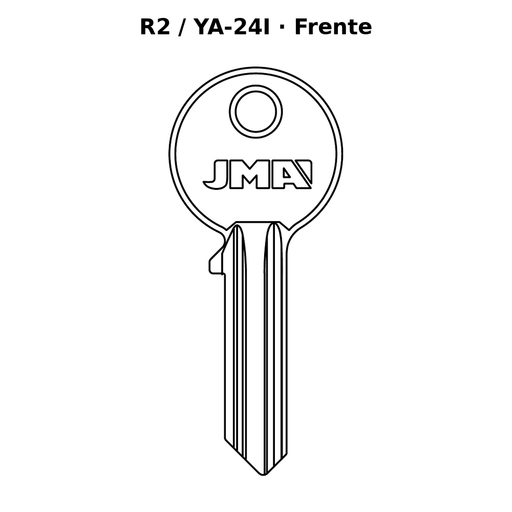 Llave en blanco R2 / YA-24I - frente
