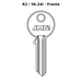 Llave en blanco R2 / YA-24I - frente