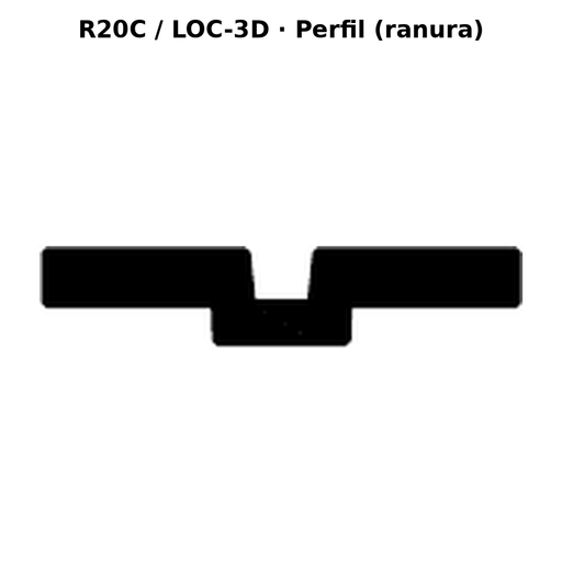 Llave en blanco R20C / LOC-3D - perfil (ranura)