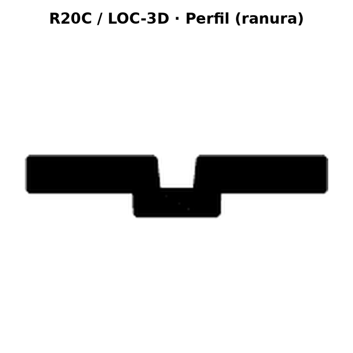Llave en blanco R20C / LOC-3D - perfil (ranura)