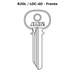 Llave en blanco R20L / LOC-4D - frente