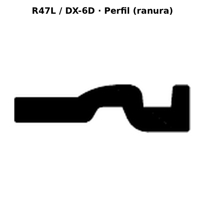 Llave en blanco R47L / DX-6D - perfil (ranura)