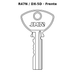Llave en blanco R47N / DX-5D - frente
